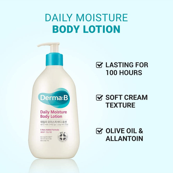 DERMA:B Daily Moisture Body Lotion 400ml Health & Beauty oceanbuy.ca markham toronto free ship USA asian korean skincare