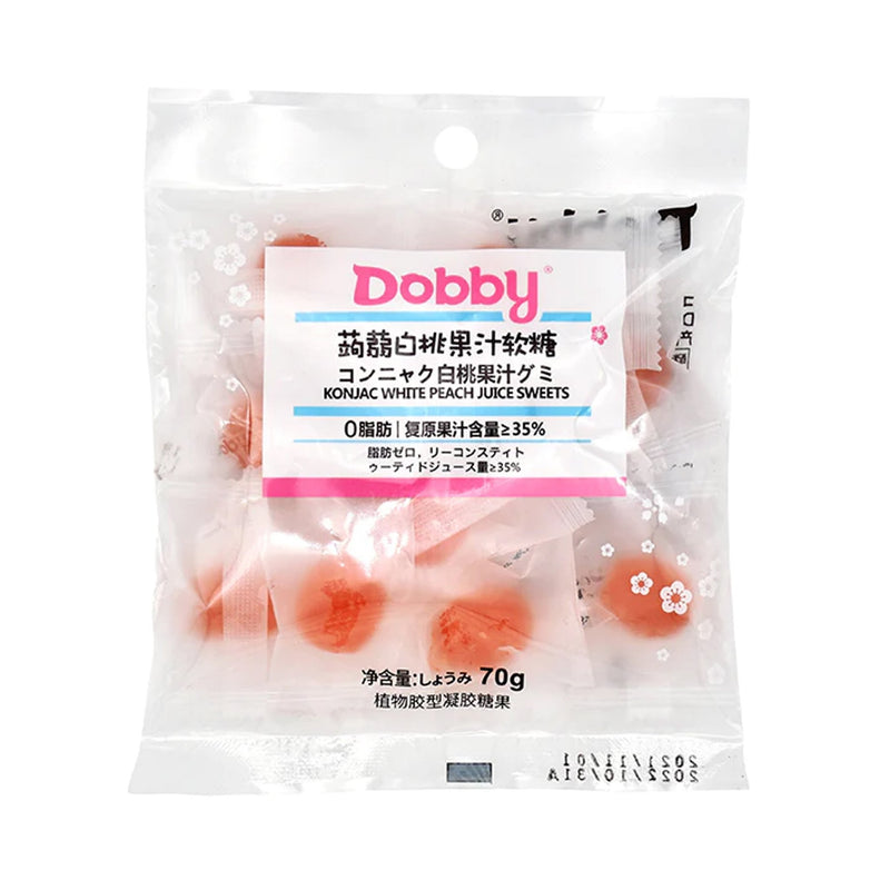 DOBBY Konjac White Peach Juice Soft Gummies 70gFood, Beverages & Tobacco