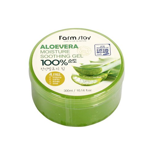 FARM STAY 100% Aloevera Moisture Soothing Gel - 300ml oceanbuy.ca markham toronto free ship USA asian korean skincare