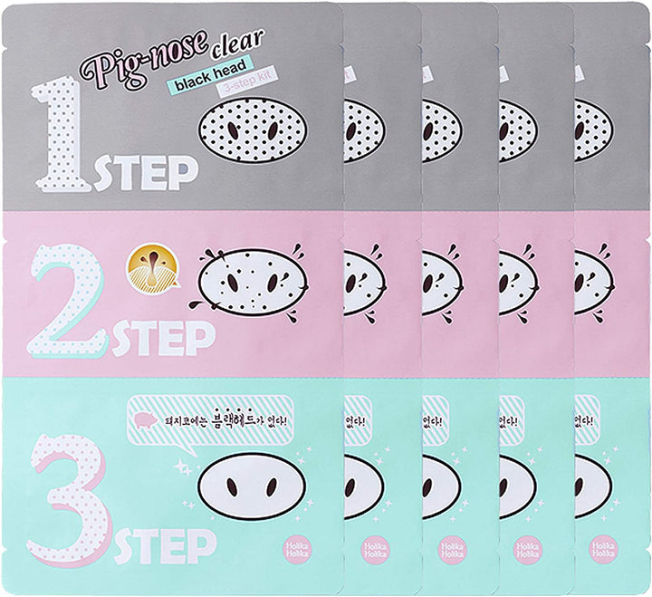 Holika Holika Pig Nose Clear Black Head 3-Step Kit (5Pcs)