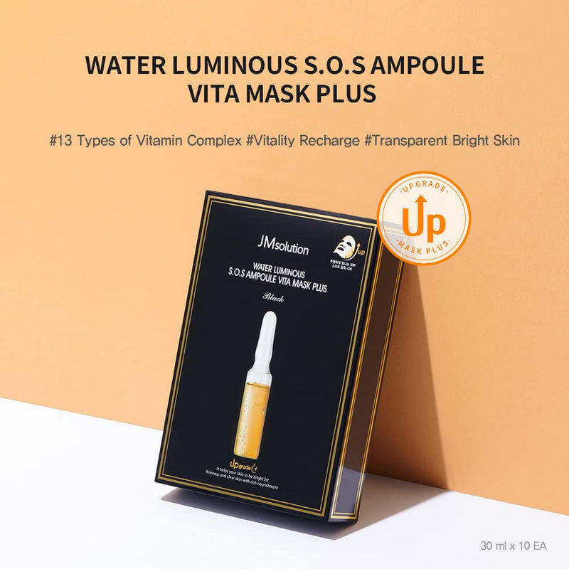 JM SOLUTION Water Luminous S.O.S Ampoule Vita Mask 30ml*10Pcs - OCEANBUY.ca