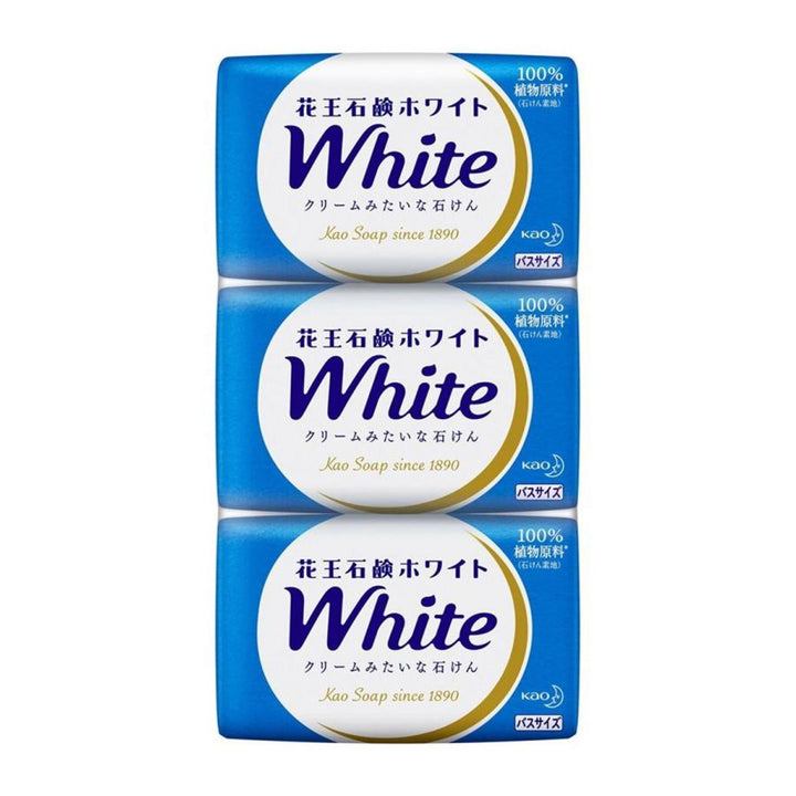 KAO White Creamy Soap Bar 130g*3Pcs - White Floral Scent
