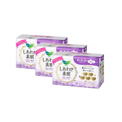 KAO Laurier F Happy Feminine Pads Thin 25cm with Wings 17 Pads (3pk) - OCEANBUY.ca