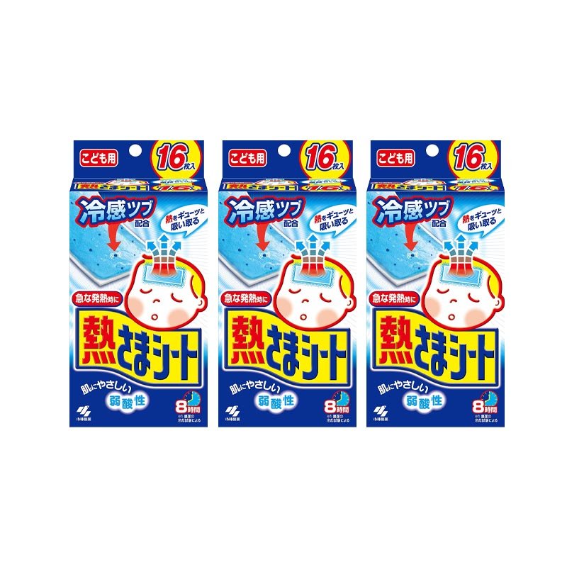 KOBAYASHI Seiyaku Cooling Sheet for children 16 sheets (3pk)