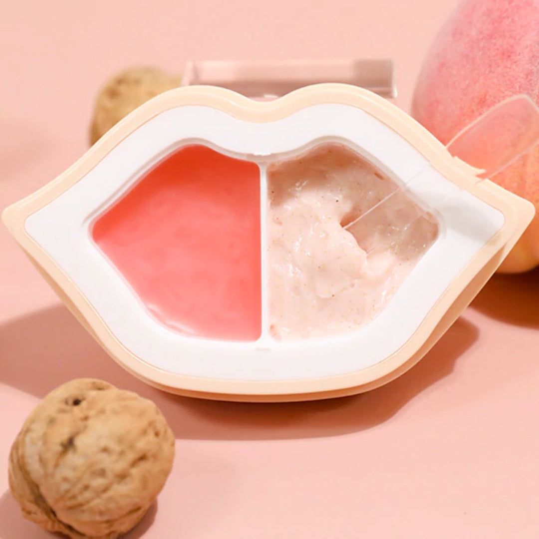 KOCOSTAR Peach Duoduo Lip Scrub & Lip Oil In Cream 43g