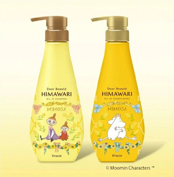 KRACIE Dear Beaute Himawari Moomin Shampoo & Conditioner Trial Pair Set - Mimosa