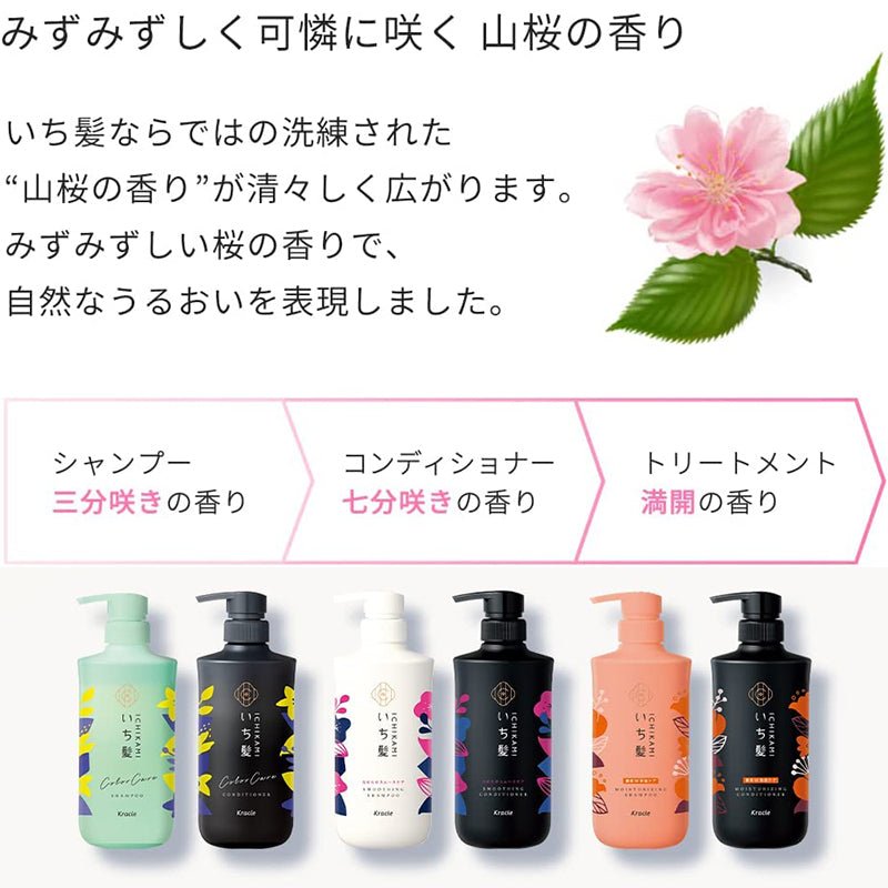 KRACIE ICHIKAMI Nameraka Smoothing Shampoo & Conditioner 480ml*2