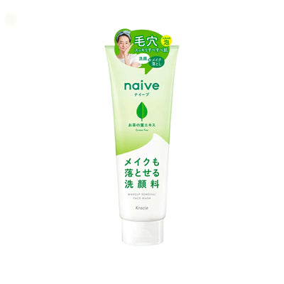 Kracie Naive Green Tea Leaf Essence Makeup Removal Face Wash Cleansing Foam 200ml - OCEANBUY.ca