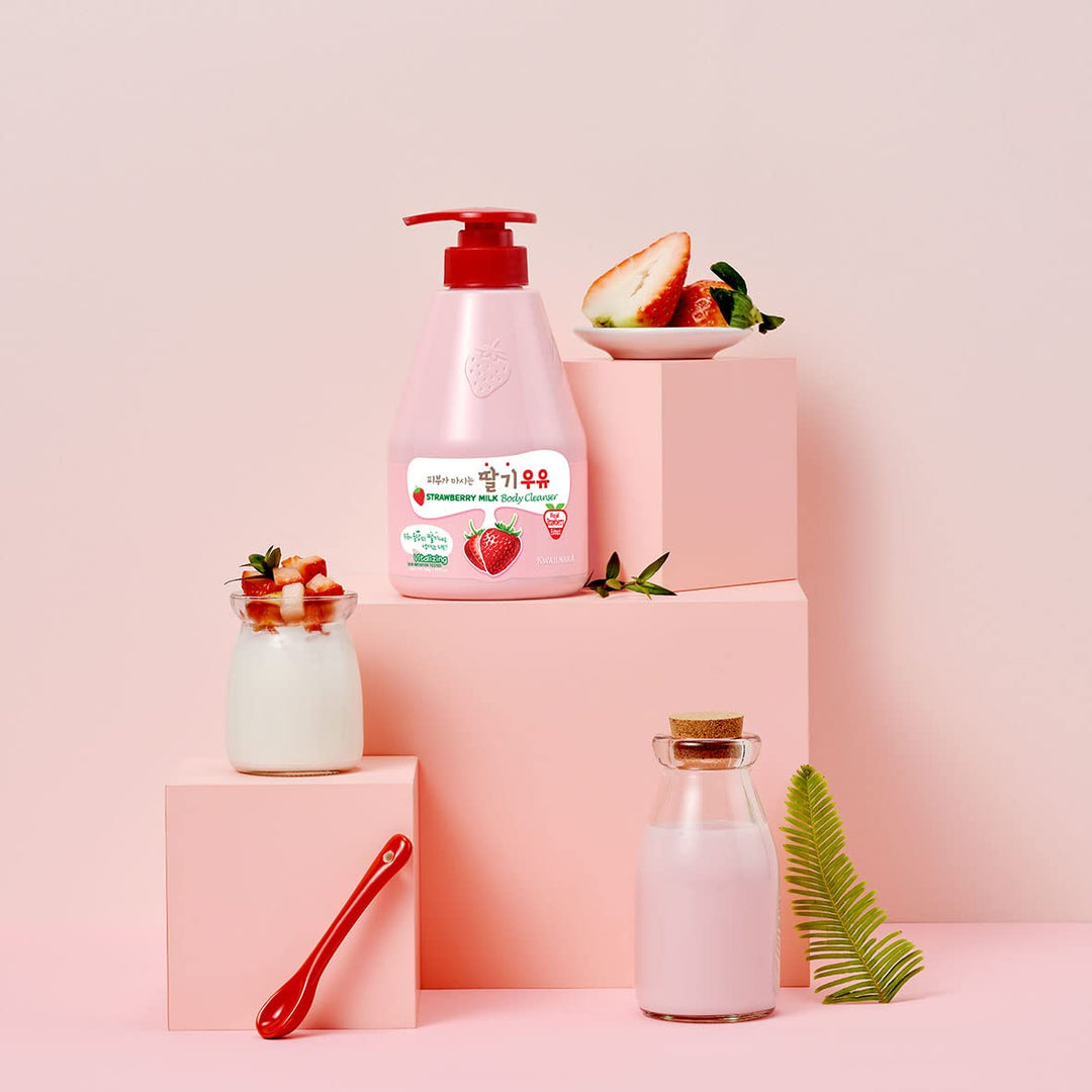 KWAILNARA Milk Body Cleanser 560g - Strawberry