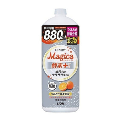 LION Charmy Magic Dish Detergent Enzyme + Fruity Orange Scent Refill Large 880mlHome & Garden