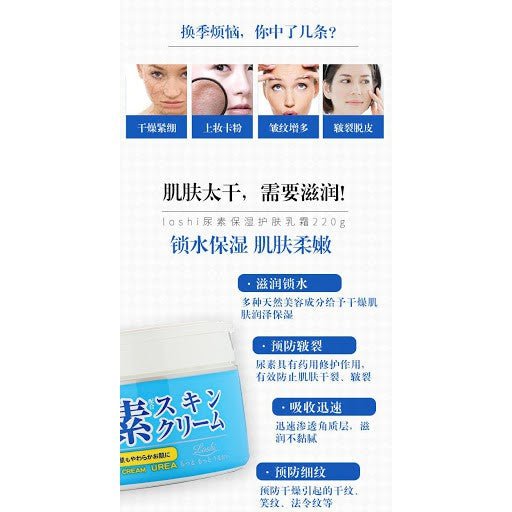 LOSHI Moist Aid Urea Skin Cream 220g