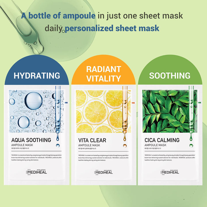 Mediheal Aqua Soothing Ampoule Mask 10sheets/box