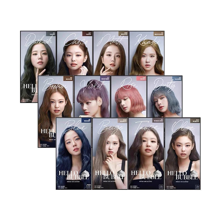 MISE EN SCENE Hello Bubble x BLACKPINK Hair Color Kit (2022 Version)- 12 Colors to chooseHealth & Beauty
