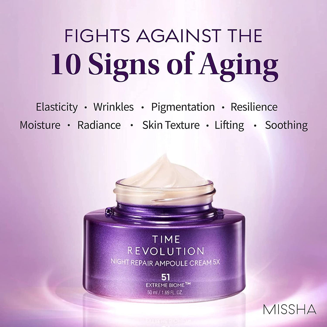 MISSHA Time Revolution Night Repair Ampoule Cream (5th Gen) 50ml oceanbuy.ca markham toronto free ship USA asian korean skincare