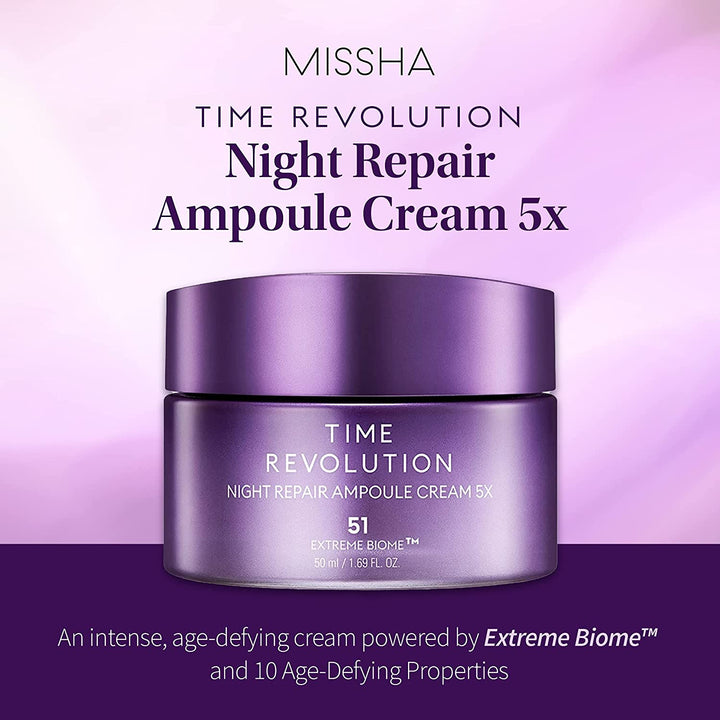 MISSHA Time Revolution Night Repair Ampoule Cream (5th Gen) 50ml oceanbuy.ca markham toronto free ship USA asian korean skincare