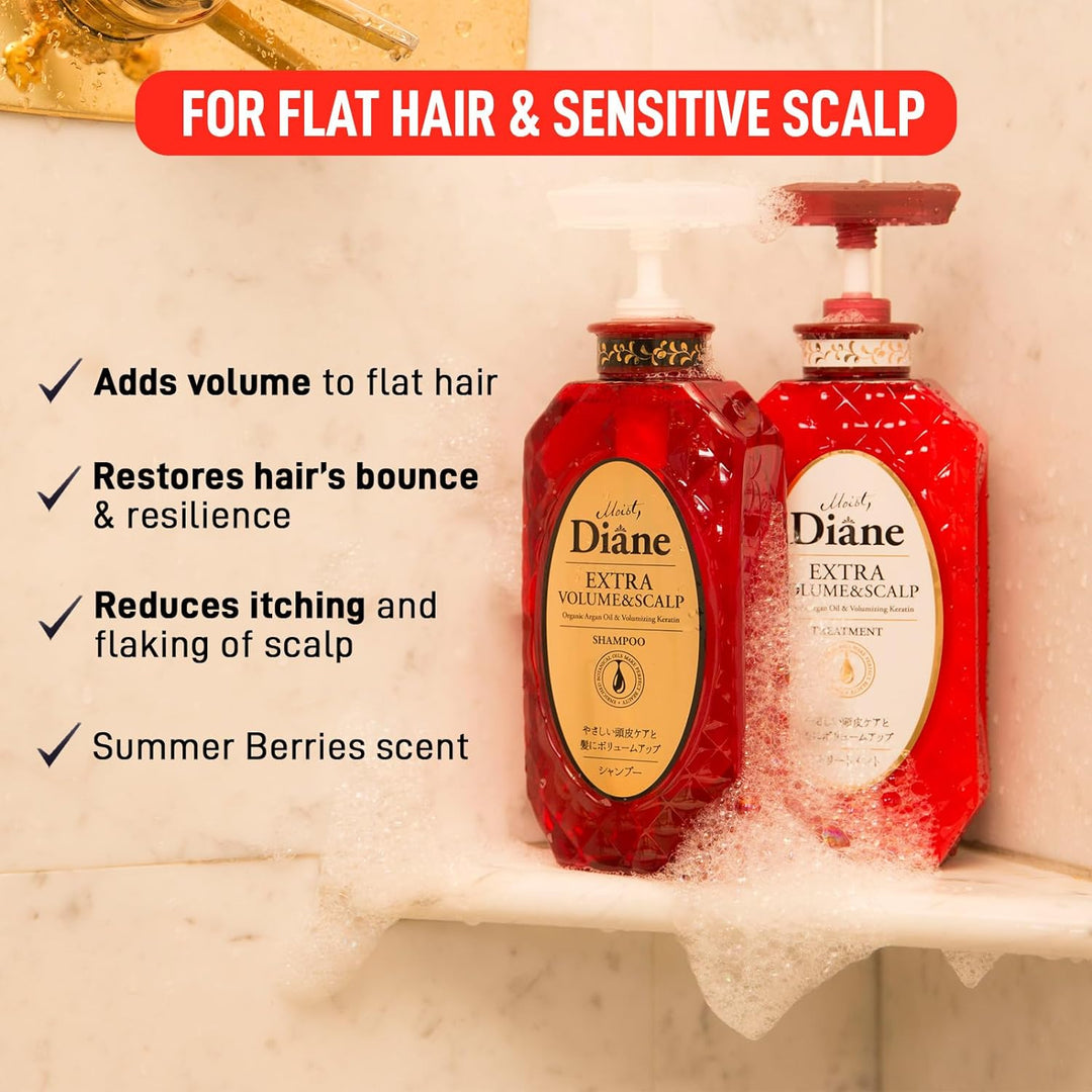 MOIST DIANE Perfect Beauty Extra Volume & Scalp Shampoo & Treatment 450ml*2
