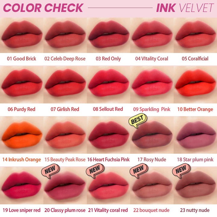 PERIPERA Ink Velvet 4g - 7 Colors to choose