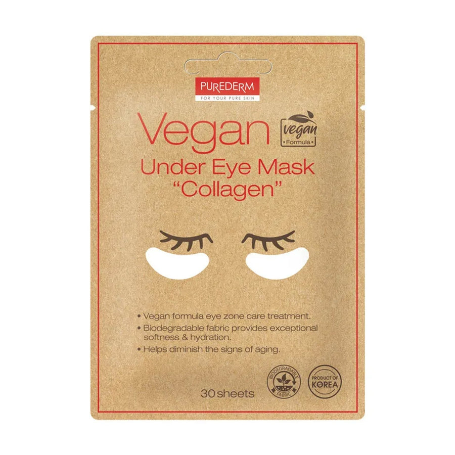 PUREDERM Vegan Under Eye Mask "Collagen" 30 SheetsHealth & Beauty