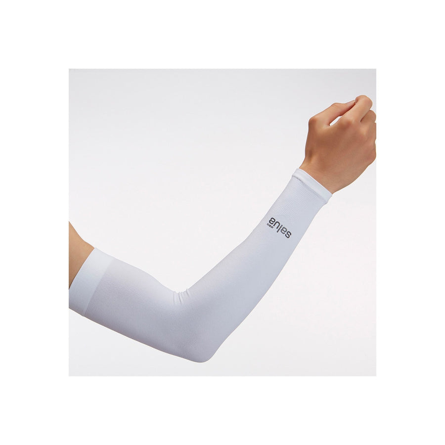 SALUA Cooling Arm Wristlet Finger Free Sleeve - White