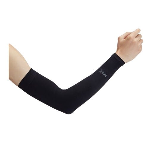 SALUA Cooling Arm Wristlet Finger Free Sleeve - Black