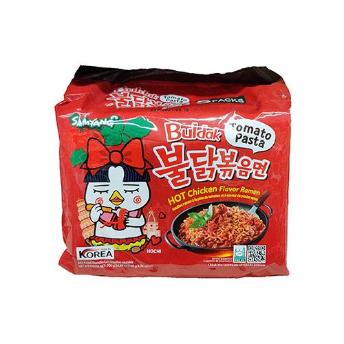 SAMYANG Halal Buldak Tomato Pasta Hot Chicken Flavor Ramen 5 Pack/Bag