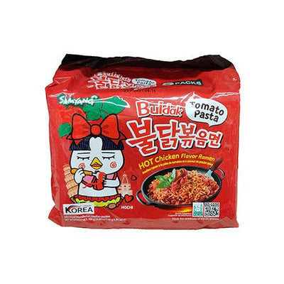 SAMYANG Halal Buldak Tomato Pasta Hot Chicken Flavor Ramen 5 Pack/Bag - OCEANBUY.ca