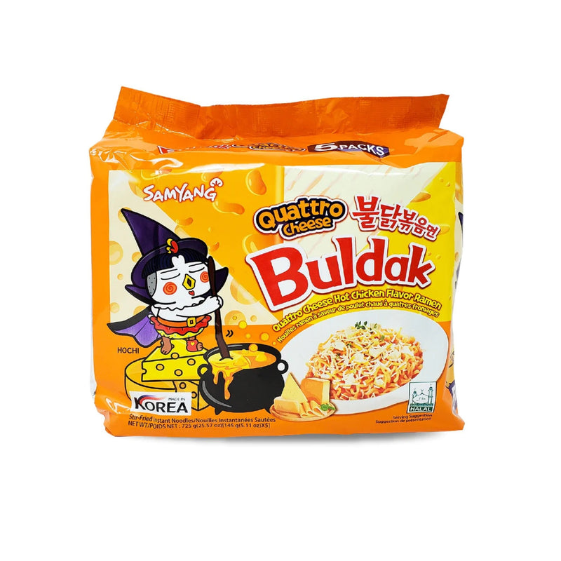 Samyang Buldak Spicy Chicken Noodle Quattro Cheese 5x145g - OCEANBUY.ca