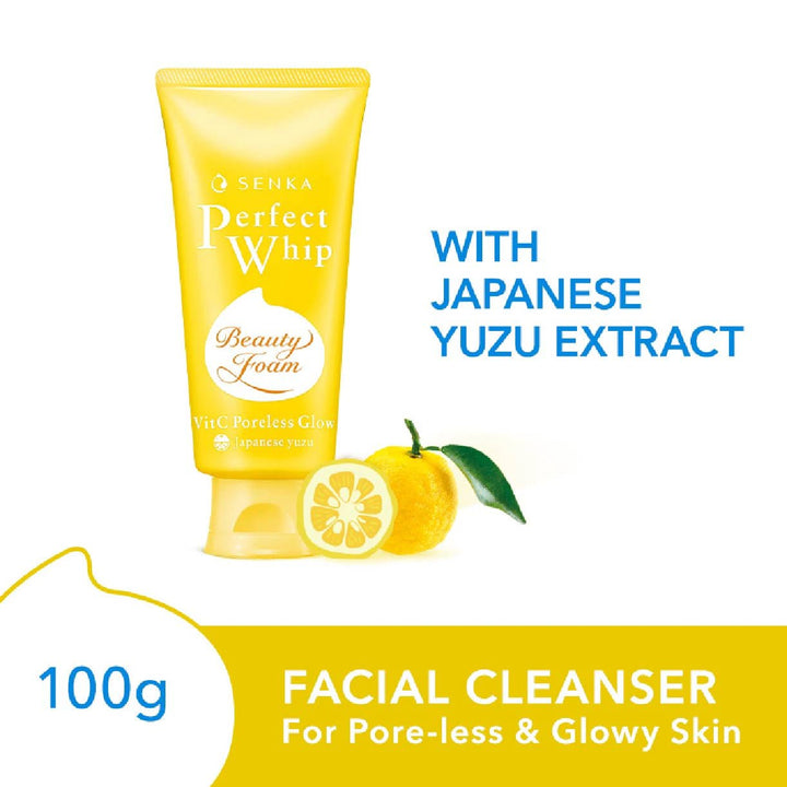 SENKA Perfect Whip Vitamin C Poreless Glow Facial Cleanser 100g
