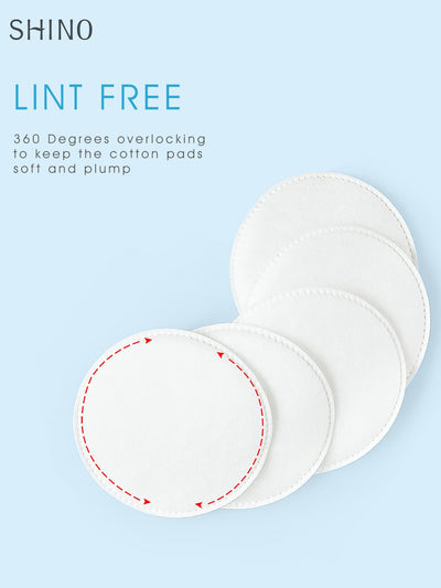 SHINO Round Cotton Pads 100% Organic Cotton 100pieces/packHealth & Beauty