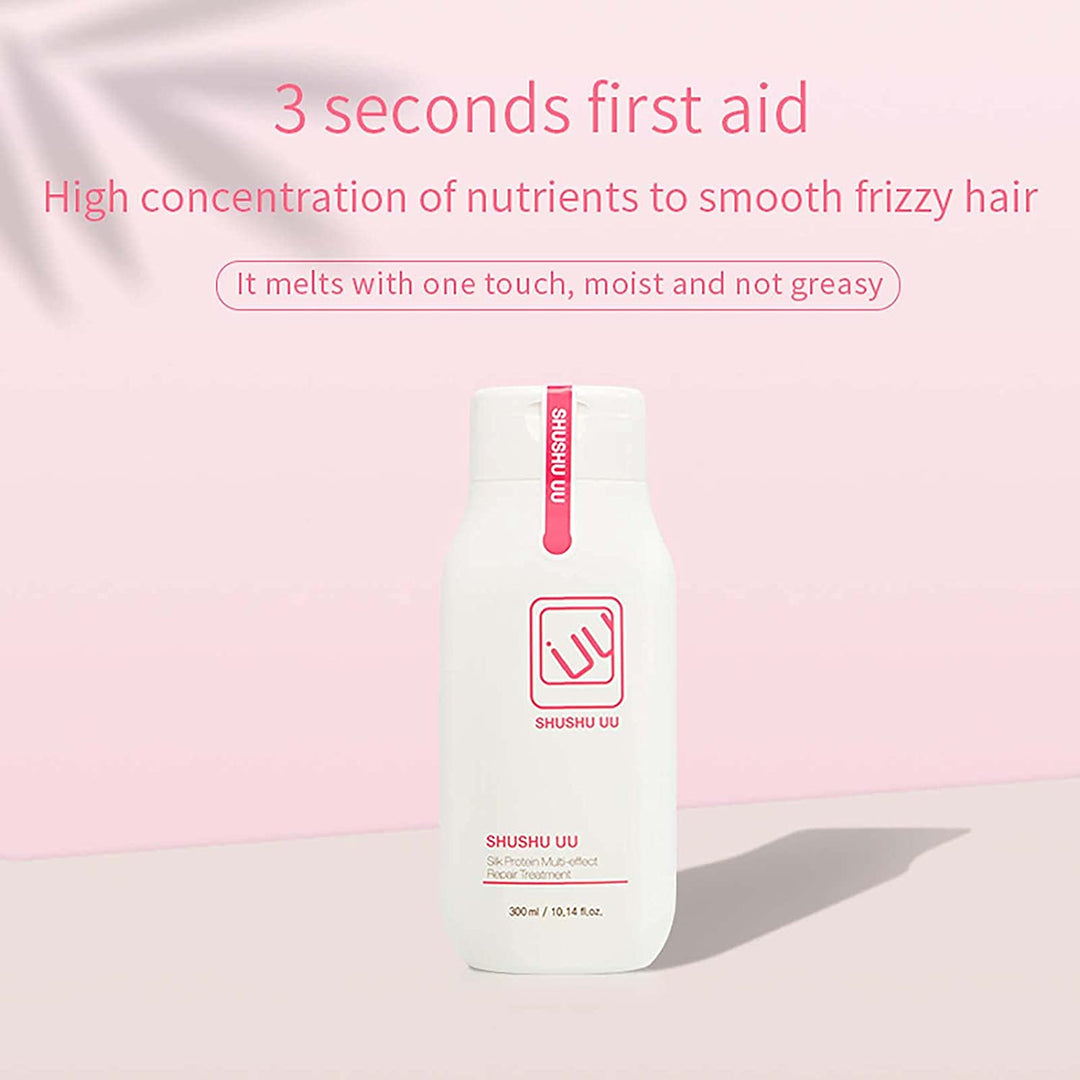 SHUSHU UU Goat Milk Silk Protein Multi-Effect Hair Repair Treatment 300mlHair Care