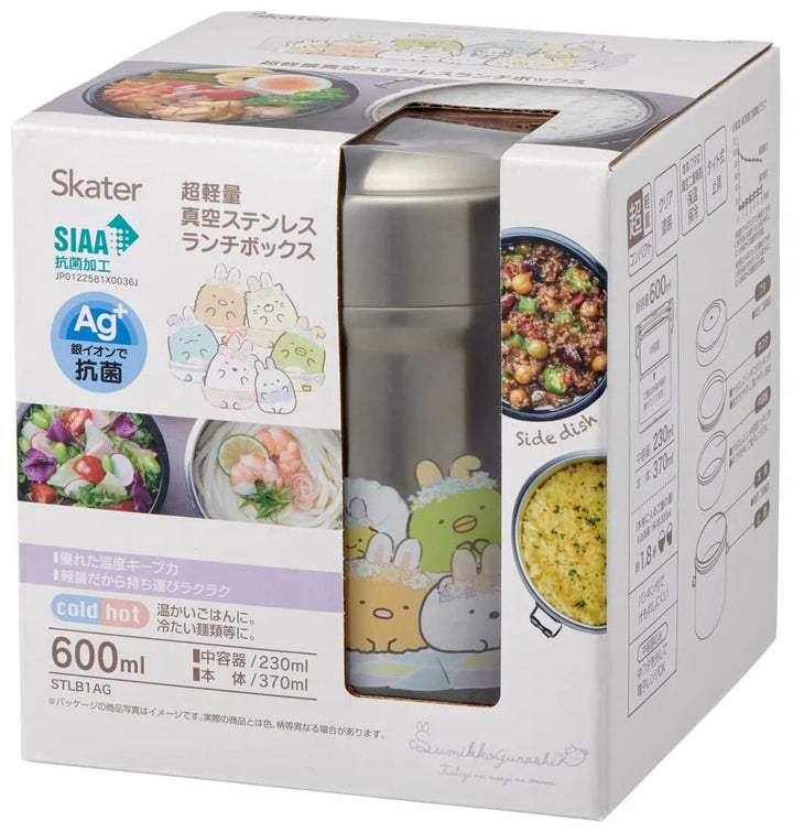 SKATER Cafe Bowl Stainless Steel Vacuum Insulation Food Jar 600ml - Sumikko Gurashi