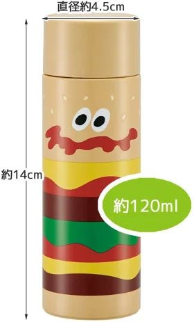SKATER Pocket Stainless Mug Stainless Bottle 120ml - Burger - OCEANBUY.ca