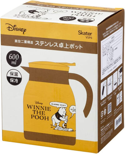SKATER Vacuum Double-Wall Stainless Steel Tabletop Pot Winnie the Pooh Disney - 600ML