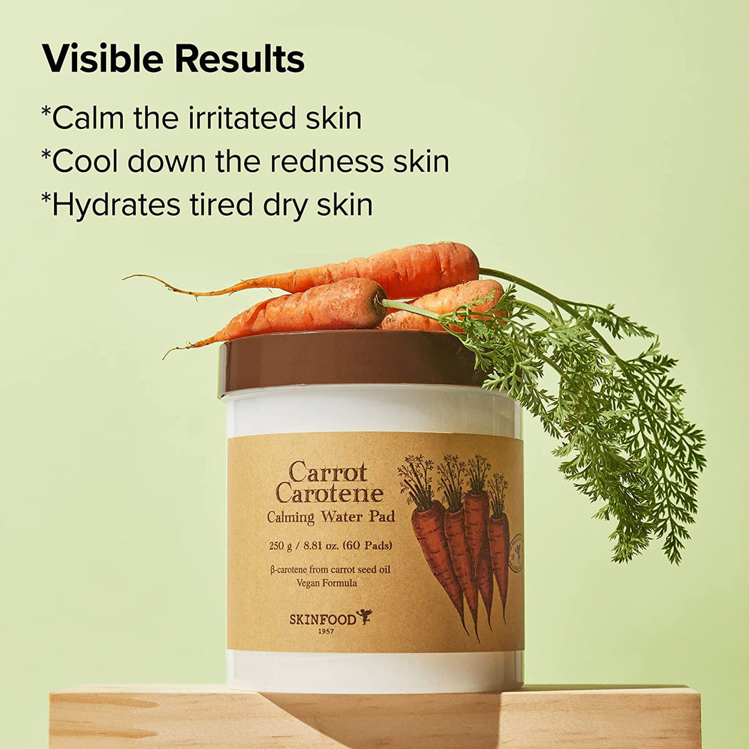 SKINFOOD Carrot Carotene Calming Water Pad 60 Sheets