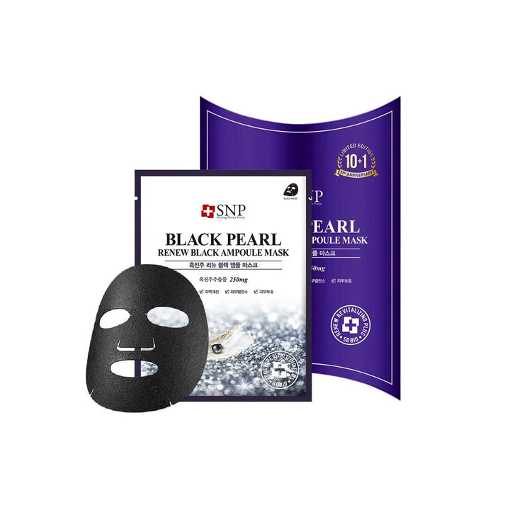 SNP Black Pearl Renew Ampoule Mask 10pcs