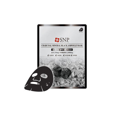 SNP Charcoal Mineral Black Ampoule Mask 10 pieces/box
