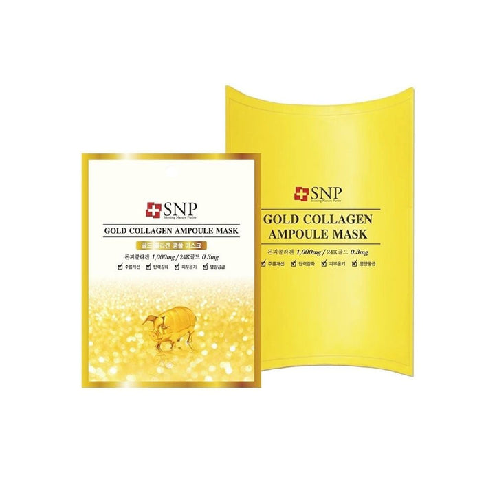 SNP Gold Collagen Ampoule Mask 10pcs