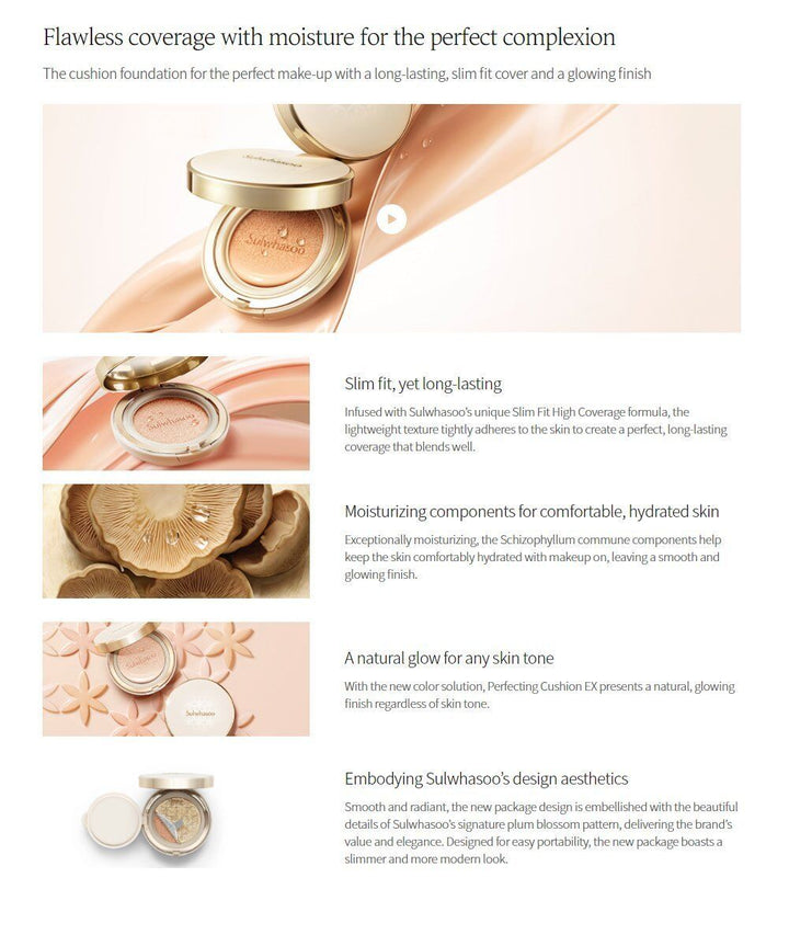 SULWHASOO Perfecting Cushion EX 15g*2 - #15 Ivory Pink(With Refill Core)Health & Beauty