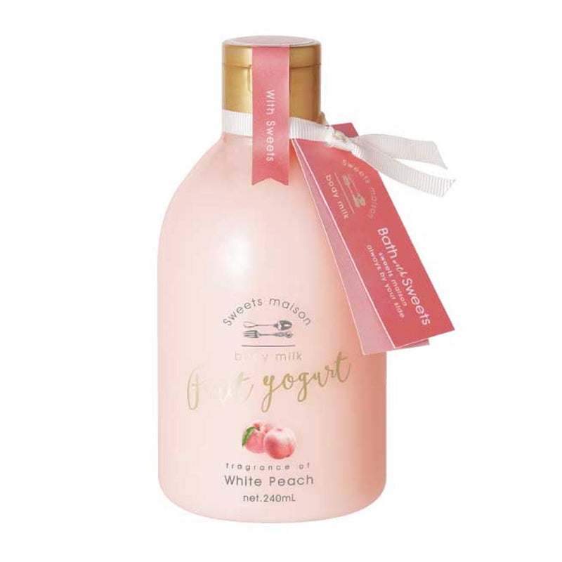 SWEETS MAISON Fruit Yogurt Body Milk 240ml - White Peach - OCEANBUY.ca