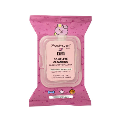 THE CREME SHOP x BT21 Complete Cleansing Towelettes(20 Pre-Wet Towelettes) - 4 Type for Choose - OCEANBUY.ca