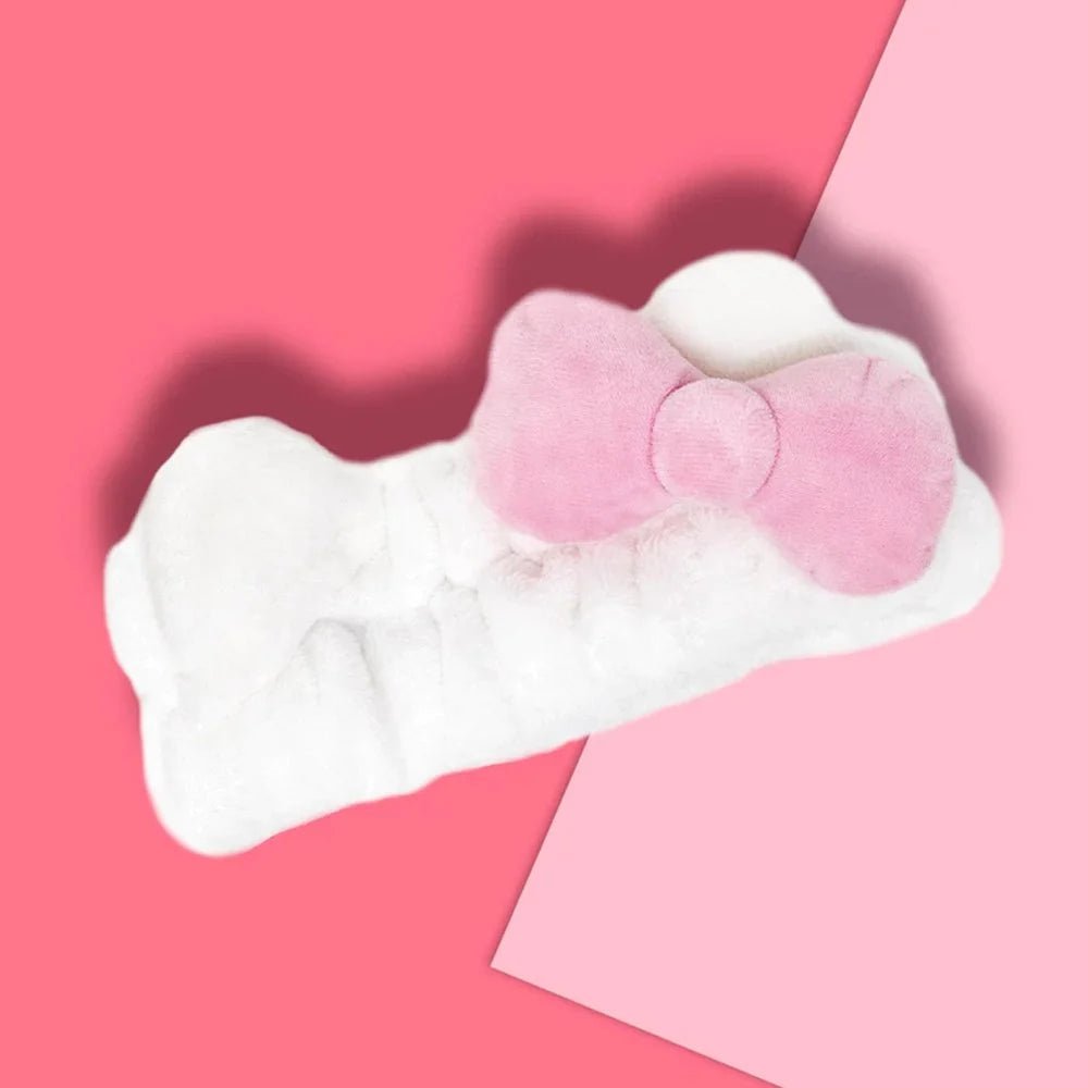 THE CREME SHOP x Hello Kitty© with Signature Bow (Pink) Plush Spa Headband