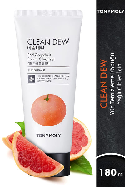TONYMOLY Clean Dew Foam Cleanser 180ml - Red Grapefruit - OCEANBUY.ca
