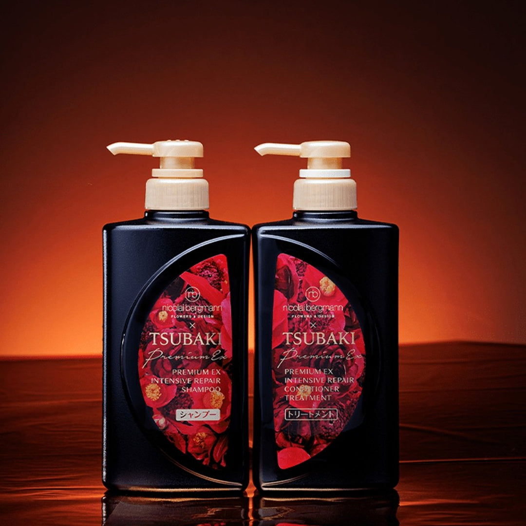 TSUBAKI x NICOLAI BERGMANN Premium EX Intensive Repair Shampoo & Conditioner Set