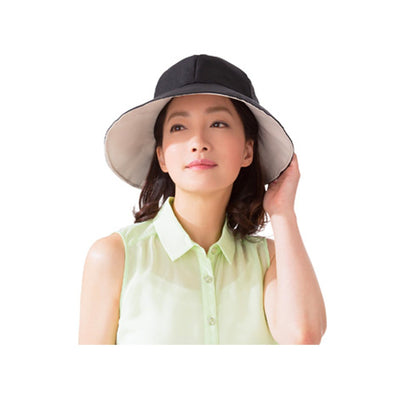 UV CUT Sun Protection Hat with Bandage - Black - OCEANBUY.ca