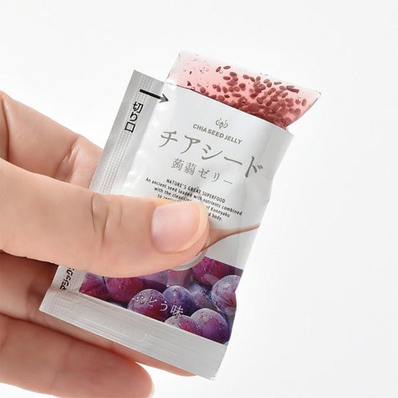 WAKASHO Chia Seed Grape Jelly 10PcsFood, Beverages & Tobacco