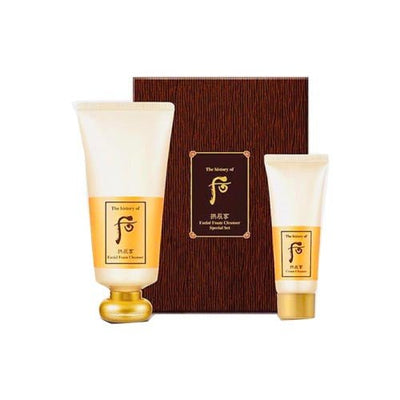 THE HISTORY OF WHOO Gongjinhyang Facial Foam Cleanser Special Set cleasing milk180ml + Makeup remover 40ml